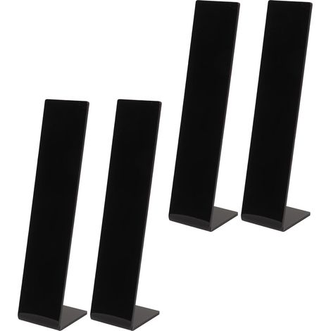 4 Pièces Support d'Exposition en Acrylique pour Barrette à Cheveux, Présentoir à Bijoux de Coiffure, Noir (1/5)