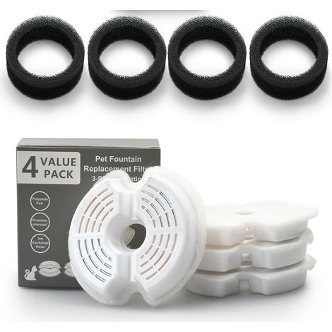 filtros, sistema de filtración de 3 capas, carbón activado, resina de intercambio iónico, para fuente de agua de acero inoxidable de 2,5 L. (1/5)