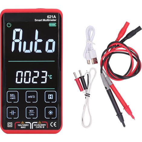 Multimètre numérique intelligent rechargeable, grand écran tactile haute précision, testeur automatique antifeu rouge (1/5)