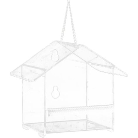 Fenster-Vogelhäuschen zum Aufhängen, leicht zu reinigen und wieder aufzufüllen, Acryl-Vogelhaus