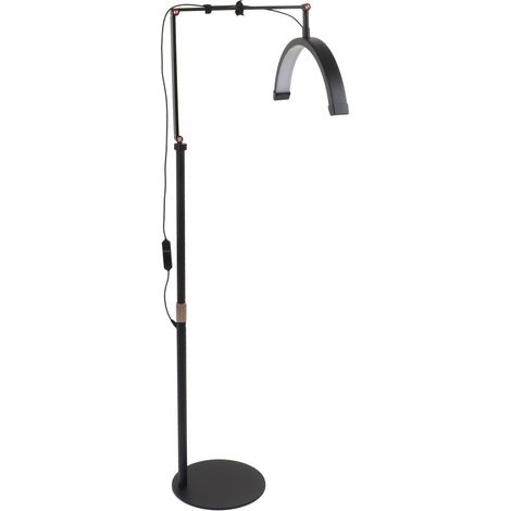 Lampe de sol LED demi-lune pour cils, idéale pour les salons de beauté. 3 températures de couleur, 10 niveaux de luminosité, prise UE 100-240 V. (1/5)