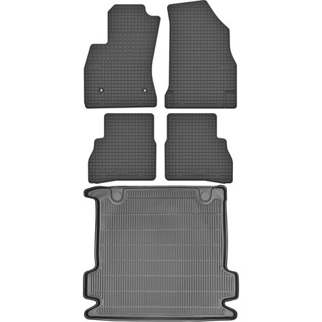 Fiat Doblo II Maxi VAN de 2010 a 2017. Juego de alfombrillas de goma para coche y alfombrilla para maletero.