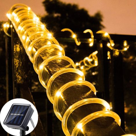 Guirlande lumineuse solaire (20 m, 200 LED blanc chaud)
