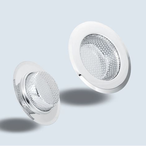 Colador de fregadero de acero inoxidable – 11 cm, antiatascos, juego de 2 piezas para fregadero, lavabo y bañera.