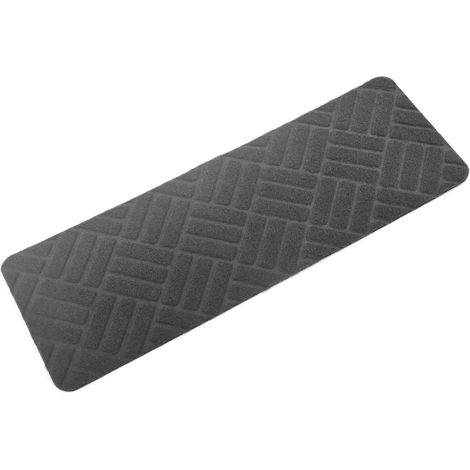 Lot de 15 tapis d'escalier antidérapants autocollants, moquette réutilisable intérieur pour animaux, seniors et enfants, motif losange gris foncé (55x19 cm) (1/5)