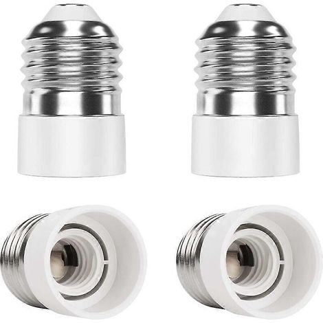 Lot de 20 adaptateurs de douille E27 vers E14 de haute qualité pour ampoules LED et incandescentes, 23 x 40 mm (1/4)