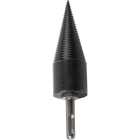Cône de vissage fendeur de bûches, tarière à bois pour fendeur hydraulique, pointe conique en acier, outil de fendage de bûches, diamètre 50 mm, usage forestier. (1/5)