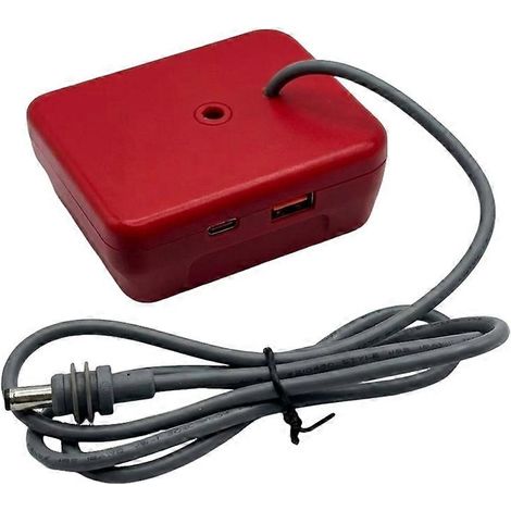 Starlink Mini Akkuadapter für Milwaukee M18 Akku, tragbarer Stromwandler mit USB-A- und Typ-C-Anschlüssen und Schalter. (1/5)