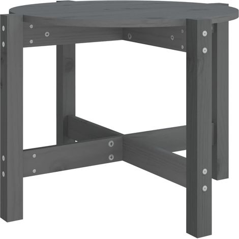 Maison Exclusive - Couchtisch Grau Ø 62,5x45 cm Massivholz Kiefer