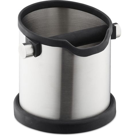 Contenitore per fondi di caffè per macchine da caffè espresso di fascia alta 30 x 20 x 10 cm in acciaio inossidabile grigio 130007737