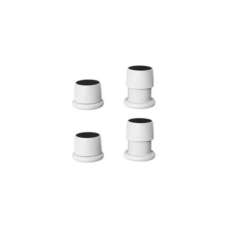 Lot de 4 Rehausseurs Réglables Antidérapants pour Meubles, Lits, Canapés, Tables et Chaises, Pieds de Meubles Réglables De 4,1 à 6,3 cm, Blanc