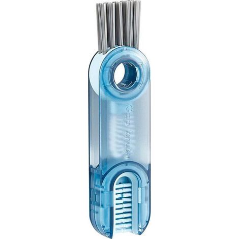 Brosse de nettoyage de bottle 3 en 1 brosse multifonctionnelle gobelet tool de nettoyage Mini porte-gobelet en silicone nettoyant 1pc (bleu), (1/4)
