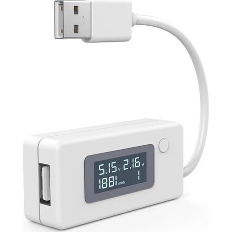 1 Multimètre USB, Testeur Voltage Courant Capacité, Écran LCD, Mémoire 10 Groupes, Port Micro-USB, Charge Décharge (1/5)