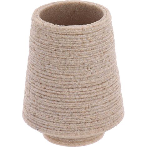 Becher aus polyresin mit sandeffekt - naturfarben - Tendance (1/2)