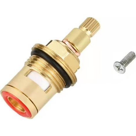 Cartouche Robinet - Cartouche Céramique En Laiton - Pour Robinets Lavabo Cuisine Salle De Bain - 24 mm x 50 mm - Lot De 2 (1/5)