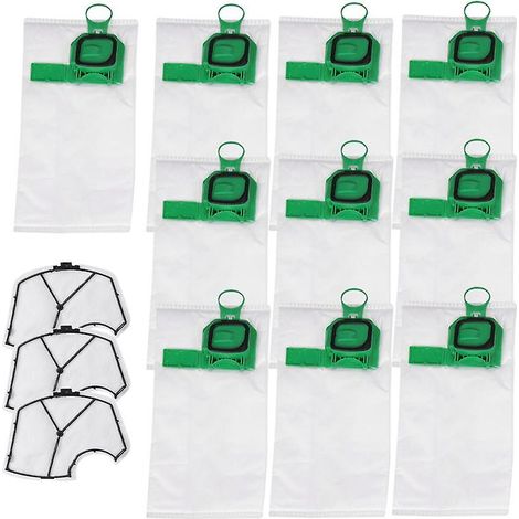 10 sacs pour aspirateur + 3 filtres de protection moteur pour sacs poubelle VK140 VK150 FP140 (1/5)