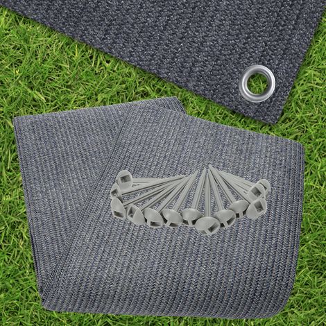 SWANEW Tappetino per tenda Tenda impermeabile da campeggio telo per tenda all'aperto telo da picnic coperta caravan ,Grigio, 300x500CM (1/5)