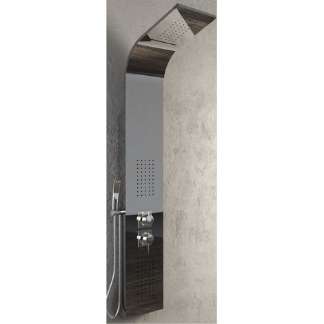 Colonna doccia 001 con 4 funzioni in acciaio inox getto a cascata cromo lucida (1/5)