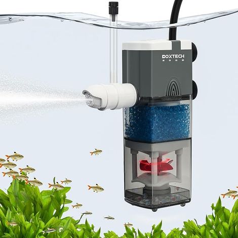Aquarium Filter, Aquarium Filter, Submersible Filter, Flow 220L/H, Suitable for 5-10 Gallon Aquariums (1/5)