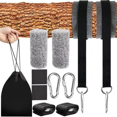 Filiyano – Kit de montage pour hamac, hamac et balancelle - Noir (1/5)