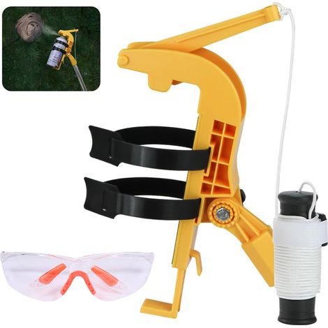 Adaptateur de Perche d'Extension pour Bombe Aérosol, Adaptateur de Support de Pulvérisateur, Réglable Extension de Bombe Aérosol, pour Bombes Aérosols, Peinture en Aérosol (jaune) (1/5)