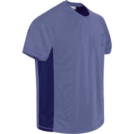 Camiseta técnica manga corta y cuello redondo, bandas laterales de color, tejido técnico transpirable VALENTO MARATHONER S Violeta petalo/Violeta berenjena