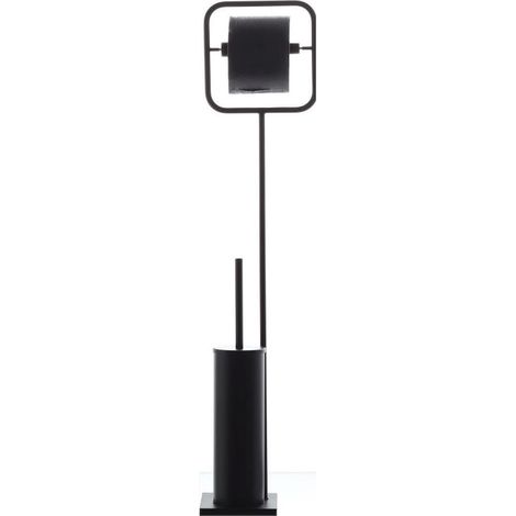 BERTOCCI Moon piantana servizio wc porta scopino e porta rotolo nero opaco codice prod: 14703800800