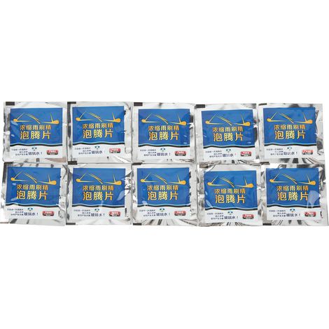 10 pièces/boîte comprimés de liquide lave-glace Effervescent acide oxalique bleu outil de nettoyage de pare-brise. (1/4)