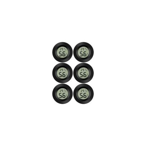 Lot de 3 mini thermomètres et hygromètres numériques LCD pour bureau, cuisine, cave à cigares, incubateur, reptiles - Crezuo (1/4)