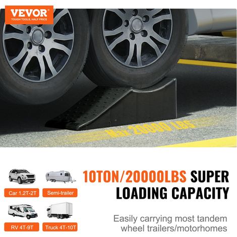 Rampe d’Accès Voiture 2PCs, Rampe à Profil Bas, Capacité de Charge de 9 tonnes, Rampe de Voiture de Hauteur de Levage 14 cm, Rampe de Pneu Robuste pour les Vidanges d'Huile, Ascenseur Entretien (1/5)