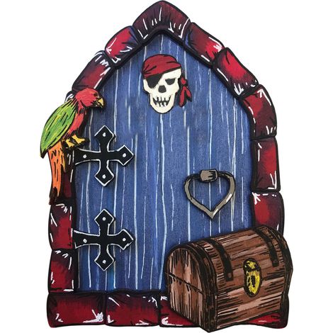 Porte féerique de jardin en bois, décoration créative pour extérieur, artisanat décoratif charmant pour aménagement paysager et cour (1/5)