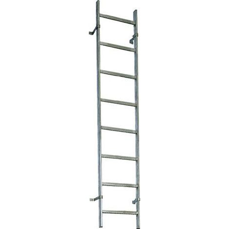 Schachtleiter V4A L.2800mm äußere B.440mm Holm-Gr.50x20mm Lochsprosse 29 x 29mm (1/2)