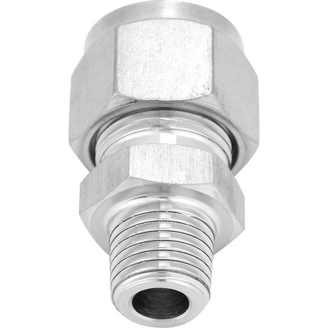 Edelstahl-Rohrverschraubung SS304, 1/4NPT-Außengewindeanschluss für Wasser, Öl und Gas (1/4-12) (1/5)