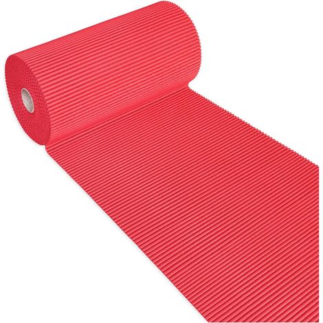 Tappeto Gomma Morbido Bordo Piscina Rotolo 15 MT Multiuso Sottobicchiere Lavello 100% Made In Italy - Rosso (1/4)