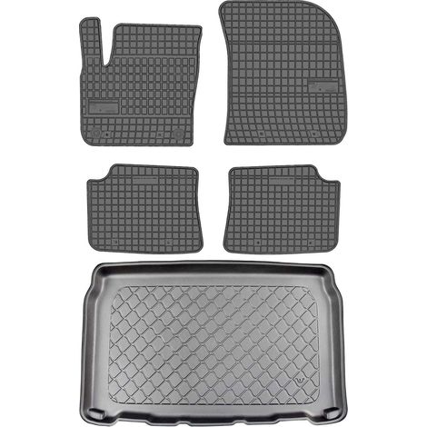 DS 3 Crossback SUV da aprile 2019 SET - tappetini in gomma per auto + tappetino per bagagliaio (1/5)