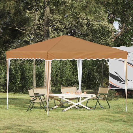 Pop-up Partyzelt Beige 288 x 288 x 245 cm Oxford-Stoff