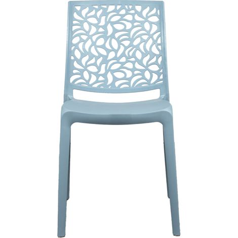Ensemble de 4 chaises en résine monobloc London Stone par Flow Cemento (1/4)