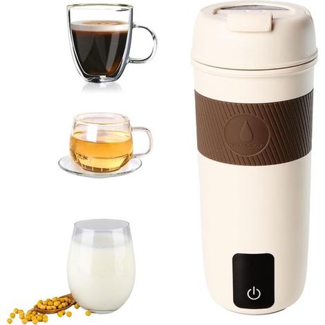 Calentador de tazas,doble revestimiento interior de acero inoxidable 304,calentamiento rápido,para tazas pequeñas de 350 ml (1/2)