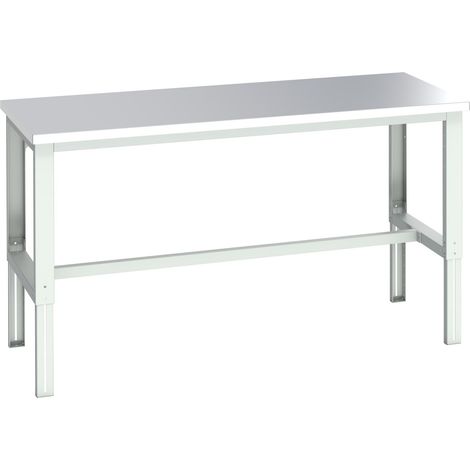 Bott 41004168.16V Cubio Adjustable Bench, Stainless Steel Clad Top 2000 x 900mm