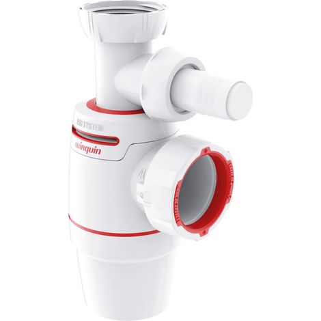 Wirquin 30723195 - Sifone per lavello Neo Air ⌀40 mm zero perdite con presa lavatrice, bianco (1/4)