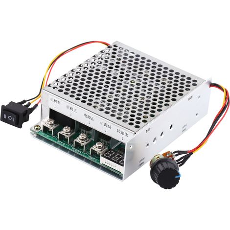 Régulateur de vitesse pour moteur CC 10-55 V 60 A avec inverseur de sens et affichage numérique (1/5)