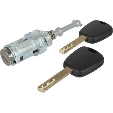 Cylindre De Serrure - Porte Avant Gauche - Citroen C2 C3 - 2 Clés (1/2)