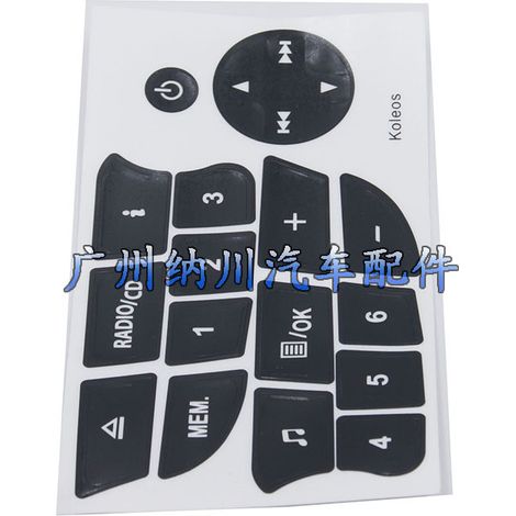 Repair sticker for dashboard buttons on Renault Megane models 2009-2011 (TZ-11) (1/4)