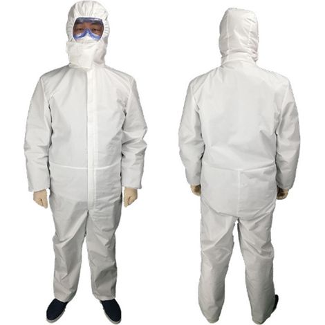 Combinaison de protection jetable non-tissé respirant - Anti-poussière et imperméable - Hommes, femmes, unisexe (1/5)