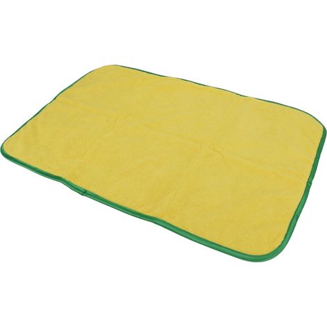 Serviette de lavage auto épaisse et absorbante, chiffon de nettoyage pour l'entretien automobile, 40 x 60 cm, bleu et jaune. (1/5)
