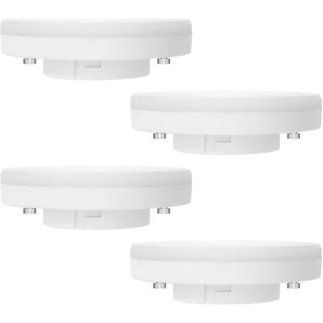 Ampoule GX53 LED 7W, Blanc Chaud 2700K, Non Dimmable, Équivalent à 50W Halogène, Ampoule LED GX53 Spot pour Armoires, Vitrines, 180°, AC 220V, 665LM, Lot de 4