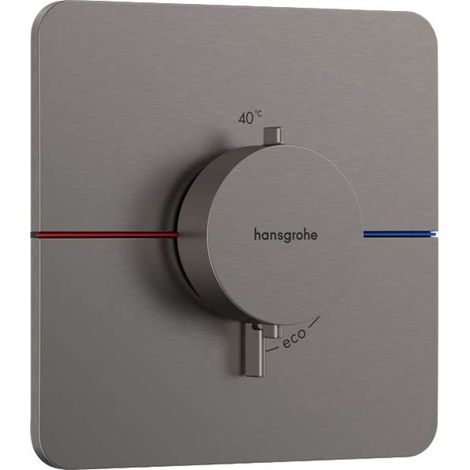 Hansgrohe ShowerSelect Comfort - Unterputz-Thermostatarmatur, Chrom schwarz gebürstet 15588340 (1/3)
