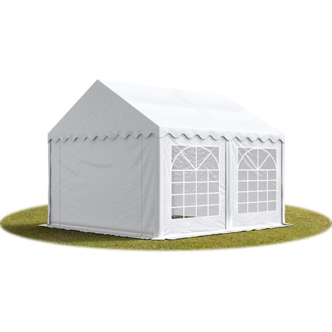 Tendone per feste 3x3 m - ignifugo PVC bianco 100% impermeabile Gazebo da giardino Tendone da esterno Tenda party (1/5)