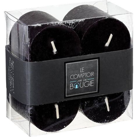 Rustikale Kerze - schwarz - 60g