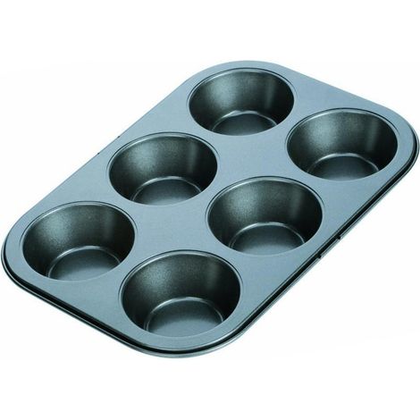 TrAdE Shop Traesio - Teglia Antiaderente Sforna Muffin Cupcake Pirottini 6 Posti Dimensione 19x27cm -
